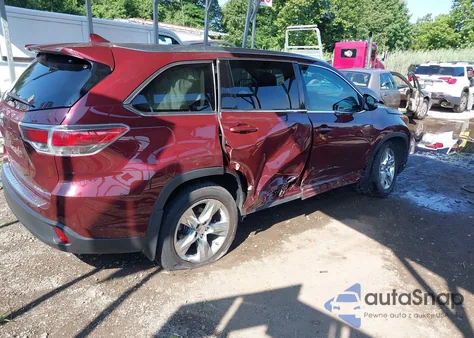 2014 Toyota Highlander Limited Platinum V6 z USA, uszkodzony, nr VIN 5TDDKRFH6ES023817